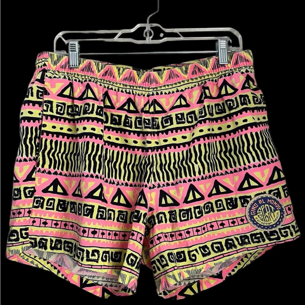 Vintage 80’s/90’s Spot Sport European Beach  Shorts Large Neon Surf Skater